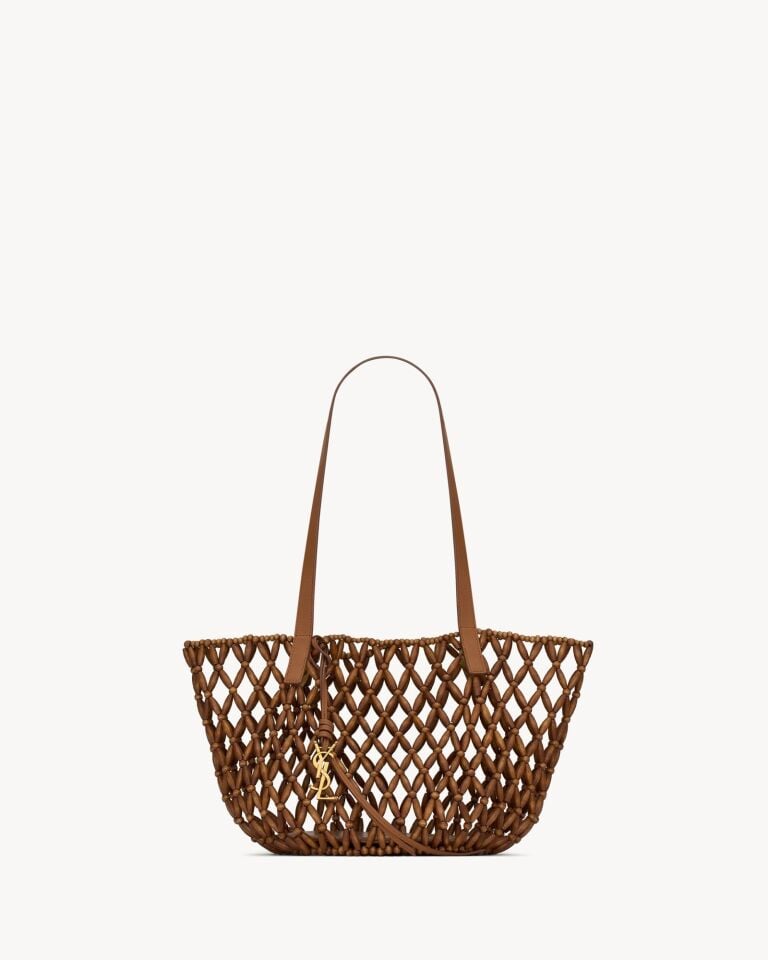 PANIER SMALL IN WOOD BEADS