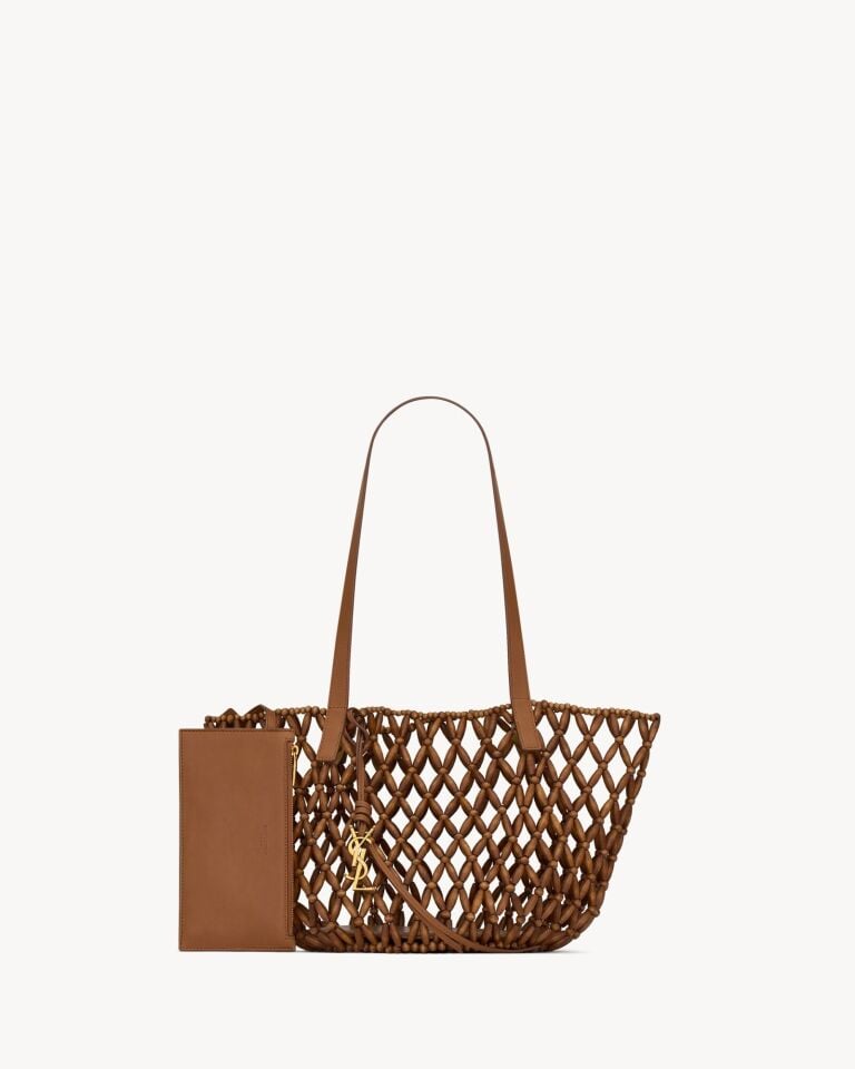 PANIER SMALL IN WOOD BEADS