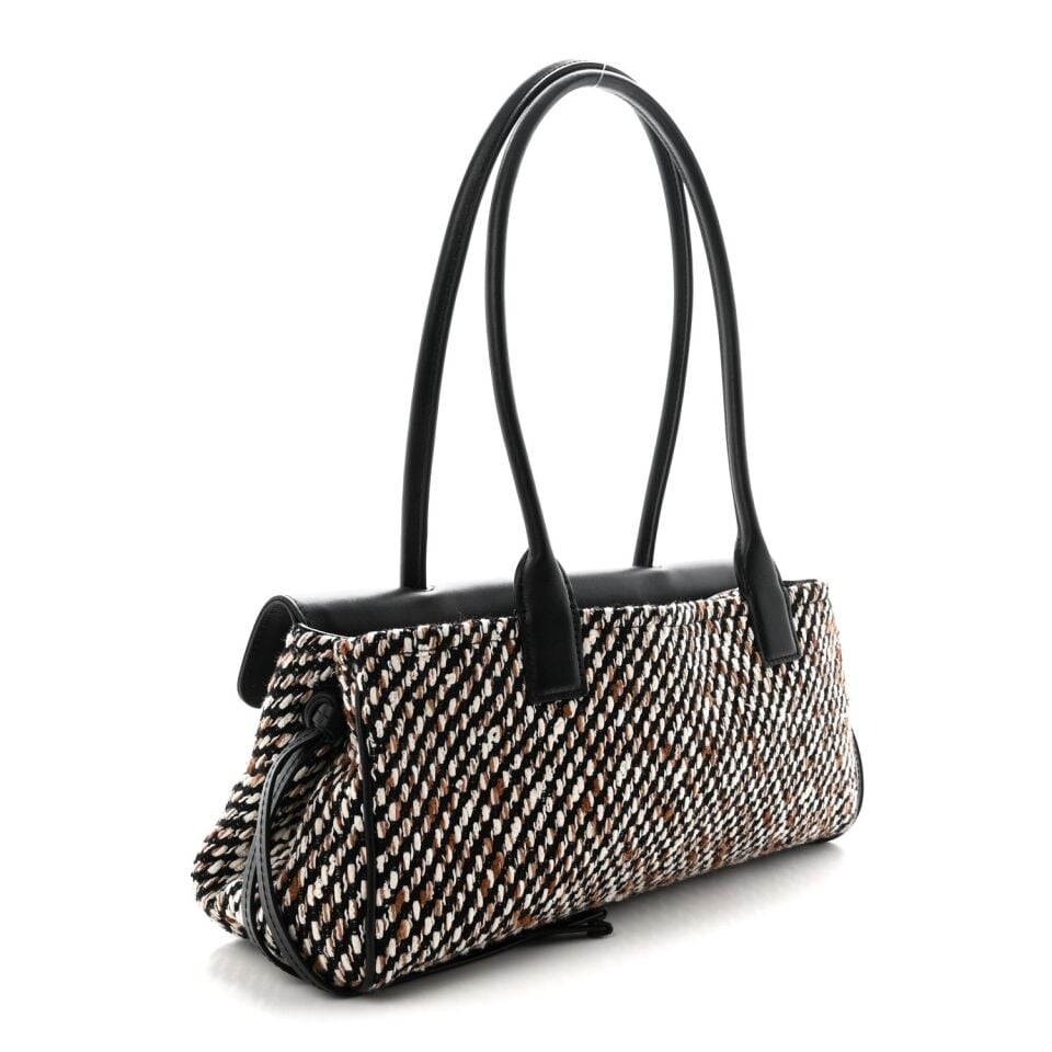 Tweed Calfskin Urban Essentials Small Shopping Bag